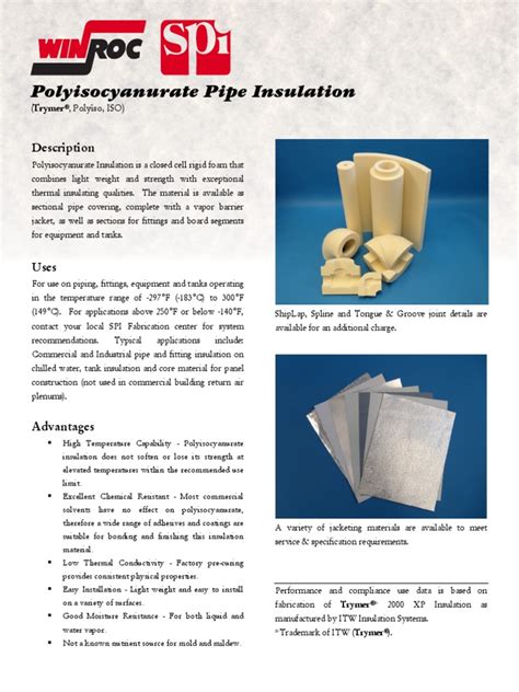 Polyisocyanurate Insulation | Thermal Insulation | Pipe (Fluid Conveyance)