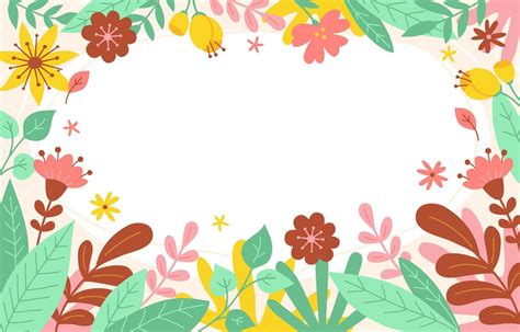 Colorful Spring Flower Border Background 2058217 Vector Art at Vecteezy