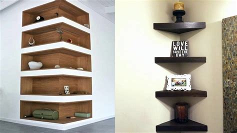 Glass Corner Wall Shelf Idea