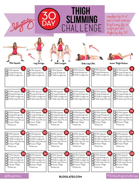 Printable Month Fitness Challenge Calendar | Best Calendar Example