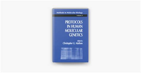 ‎Protocols in Human Molecular Genetics on Apple Books