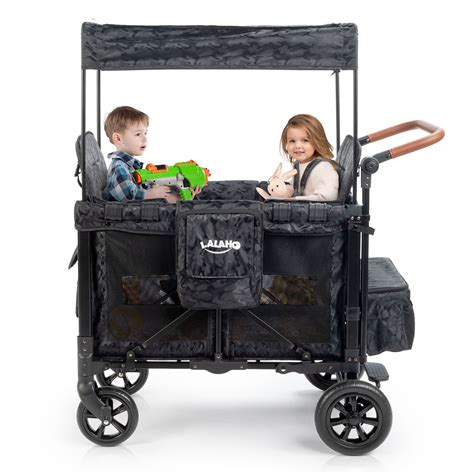 Creative Outdoor Push and Pull Stroller Wagon with Removable Canopy ...