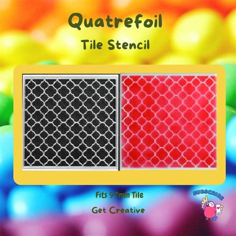 STL file Quatrefoil Tile Stencil - Fits 97mm Tile・3D printer model to download・Cults Cool ...