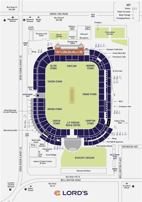 Lord's Cricket Ground Map | Lord's | Garden suite, Lord, Grounds