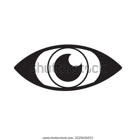 Eye Logo Icon Black White Vector Stock Vector (Royalty Free) 2220626015 ...