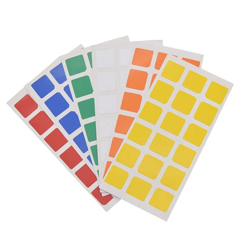 6 pcs 3x6 Magic Cube Stickers Replacement for 3X3X3 Rubik's Cube High Quality | eBay