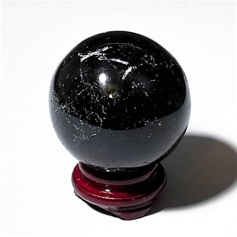 Black Tourmaline Metaphysical Grounding Root Chakra Crystal Healing Sphere, Natural Polished ...