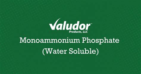 Monoammonium Phosphate: Uses and Benefits - Valudor Products