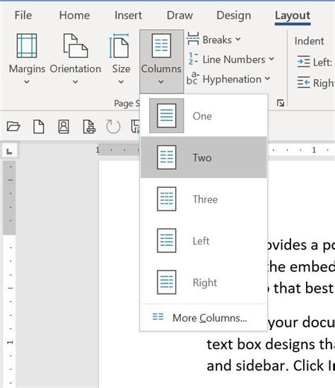 How to create newspaper columns in Microsoft Word