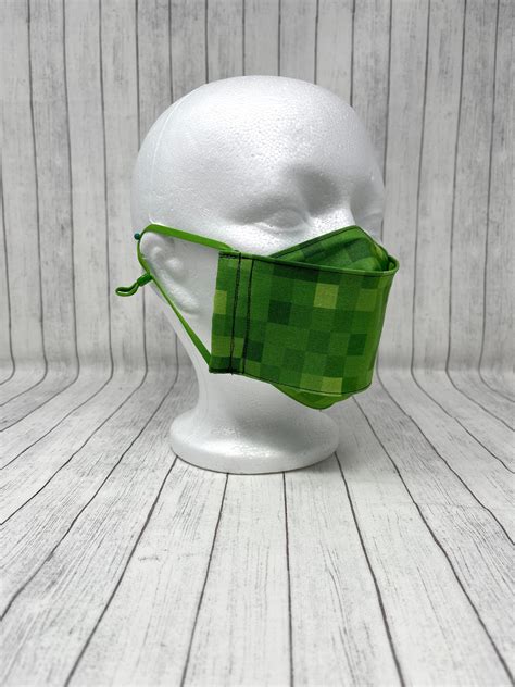 Minecraft Creeper 3D Face Mask | Etsy