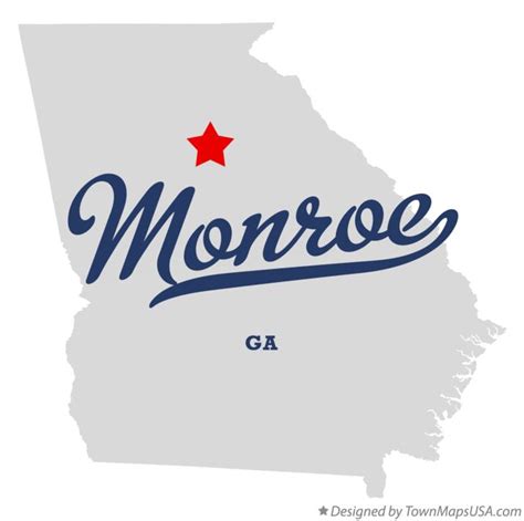 Map of Monroe, GA, Georgia