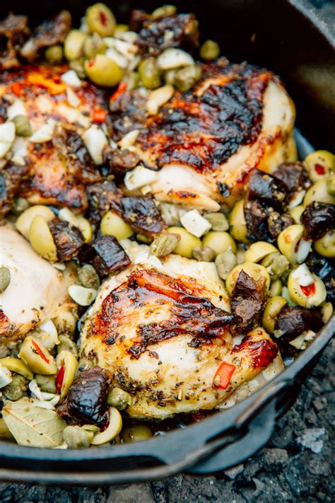 Dutch Oven Chicken Marbella | Fresh Off The Grid