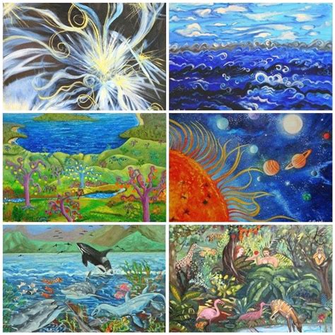 God's Creation. Day one to six. Paintings by Caroline Street. - CAROLINE STREET | Earth art ...