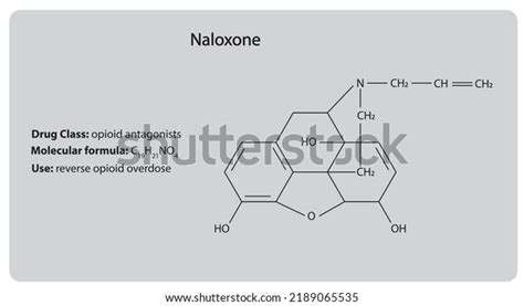 Naloxone Opioid Antagonist Chemical Structure Drug Stock Vector ...