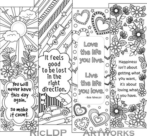 Free Printable Inspirational Bookmarks To Color - Printable Word Searches