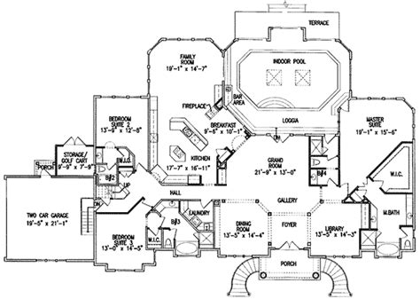 Luxury Mansion Floor Plans With Indoor Pools | Viewfloor.co