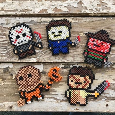 HORROR MOVIE Perler Friend - Etsy | Easy perler beads ideas, Perler crafts, Diy perler bead crafts