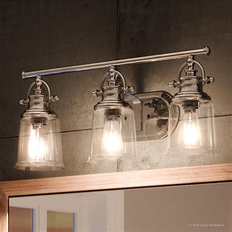 Urban Ambiance Luxury Industrial Bathroom Vanity Light, Large Size: 9.5 ...