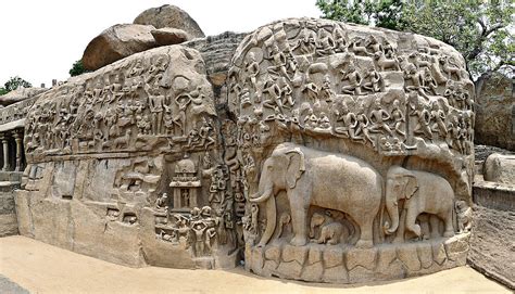 Arjunas Penance - Mahabalipuram Photograph by Richard Reeve - Pixels