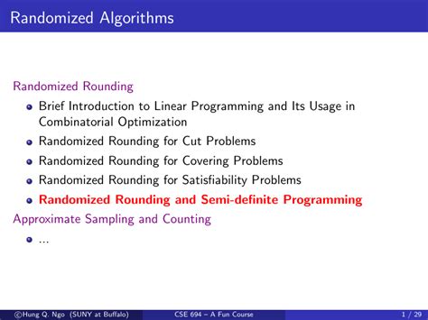 Randomized Algorithms