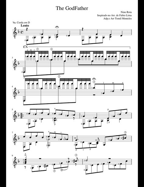 The Godfather Theme sheet music for Guitar download free in PDF or MIDI