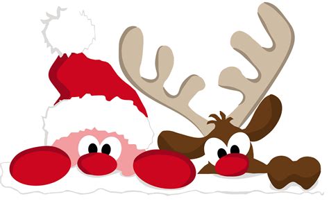 Santa And Reindeer Clipart