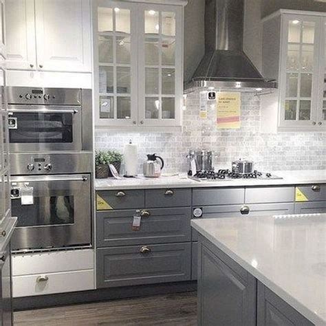 34 Lovely Grey White Kitchen Design Ideas - MAGZHOUSE