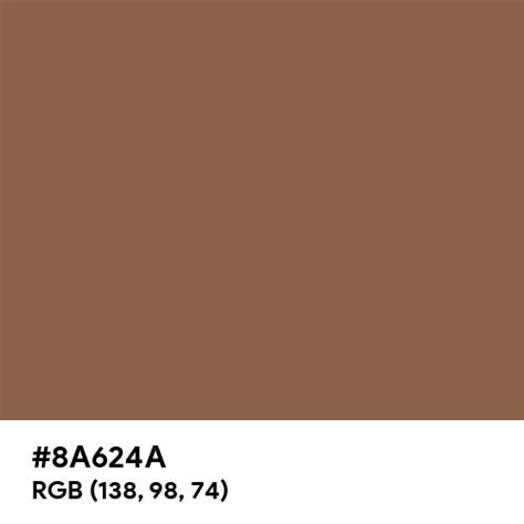 Coffee Brown color hex code is #8A624A