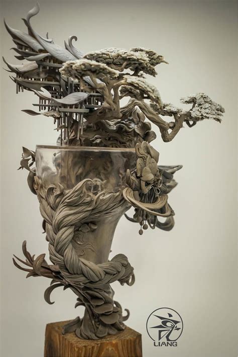 Dreamlike Landscapes Grow from Sculptural Portraits by Yuanxing Liang — Colossal | Colossal art ...