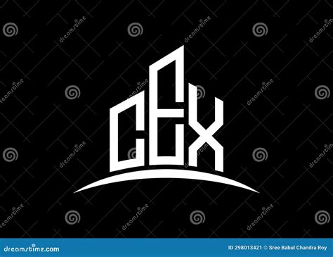 Letter CEX Building Vector Monogram Logo Design Template. Building Shape CEX Logo Stock Vector ...