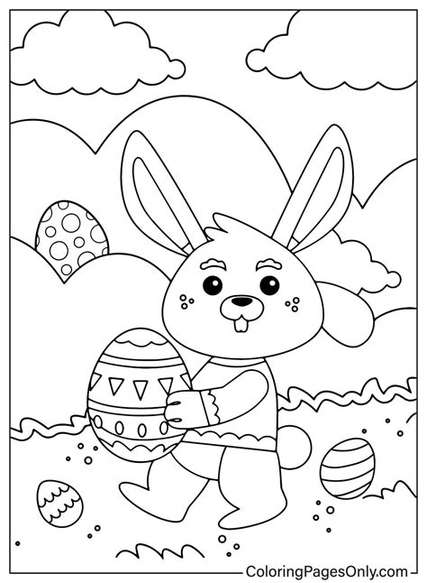 Easter Bunny Coloring Sheet for Kids - Free Printable Coloring Pages