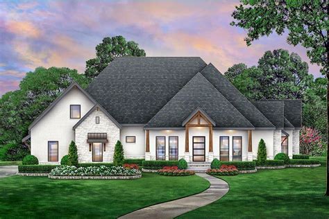 Craftsman Ranch Plan with Study and Formal Dining Room - 36686TX | Architectural Designs - House ...