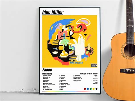 Mac Miller Faces Album Cover Poster | Etsy