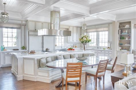 In the kitchen, Ruderman prepared for large family gatherings with a custom banquette built int ...