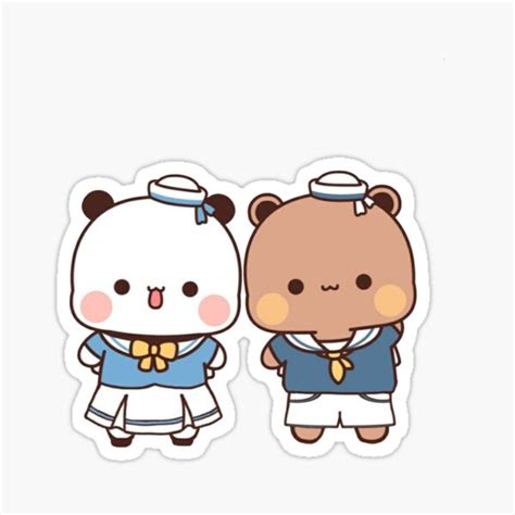 "peach and goma mochi bear" Sticker for Sale by mocha--cat | Redbubble