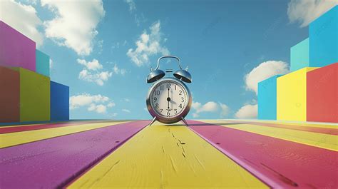 Time To Choose Metaphor Concept Alarm Clock At The Crossroads Of Different Colors Background ...