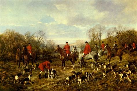 Autumn Meeting English Fox Hunting Painting By Heywood Hardy Art – Poster | Canvas Wall Art ...