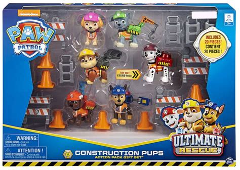 Paw Patrol Ultimate Rescue Construction Pups Gift Set Figure 6-Pack - Walmart.com