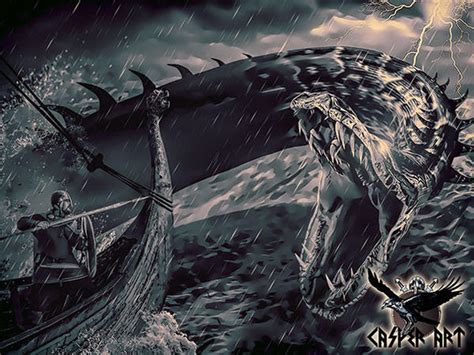 Midgard Serpent by thecasperart on DeviantArt