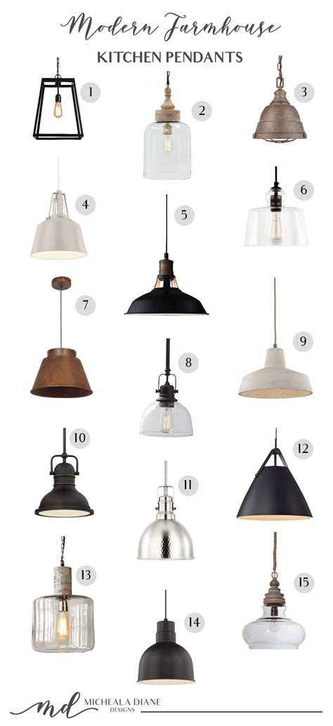 Modern Farmhouse Kitchen Pendants - Micheala Diane Designs