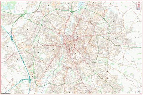 Central Leicester Postcode City Street Map - Digital Download – ukmaps ...