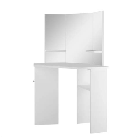 Corner Dressing Table Cosmetic Table Make-up Table White