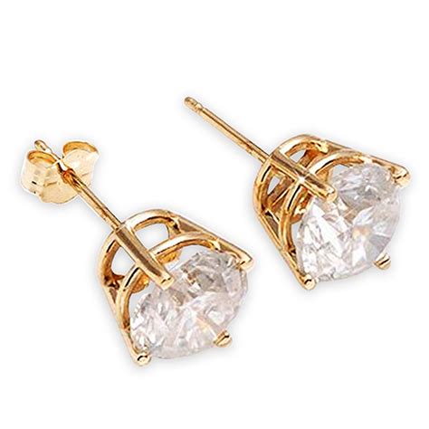 1.5 CTW 14K Solid Gold Stud Earrings 1.50 Carat Natural Diamond | eBay