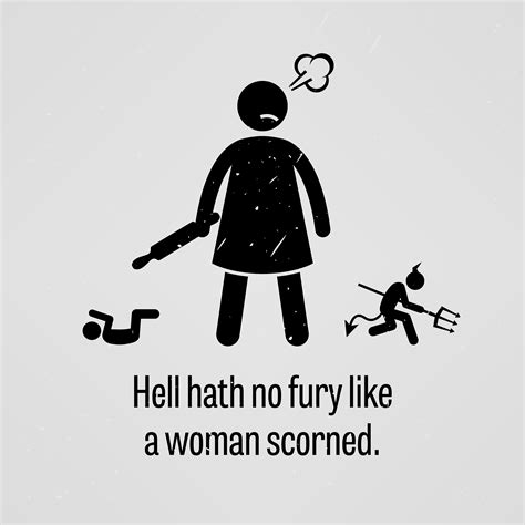 Hell Hath No Fury Like a Woman Scorned. 364615 Vector Art at Vecteezy