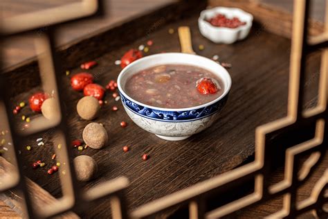 Laba Congee In The Pane Background, Dried Longan, Red Dates, Congee With Nuts And Dried Fruits ...