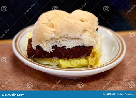 Scrapple Sandwich stock image. Image of specialty, sandwich - 164688241