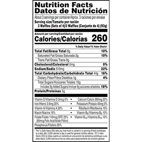 34 Eggo Blueberry Waffles Nutrition Label - Labels Database 2020