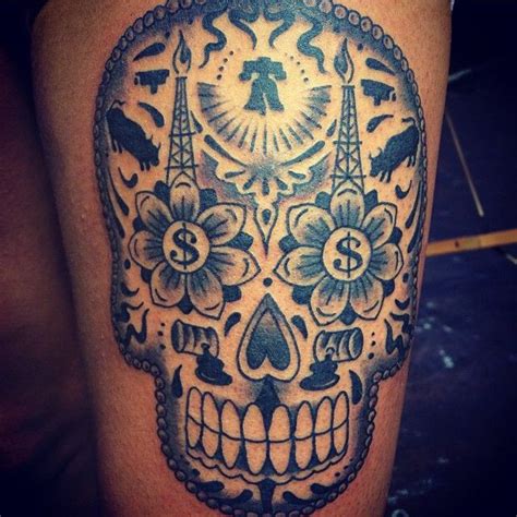 obey day of the dead skull tattoo | Tatouage