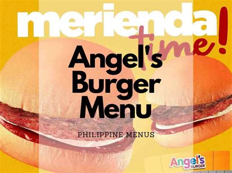 Angel's Burger Menu Philippines (2024) — Philippine Menus