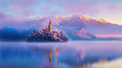 Download Lake Bled Slovenia Religious Assumption Of Mary Church HD ...